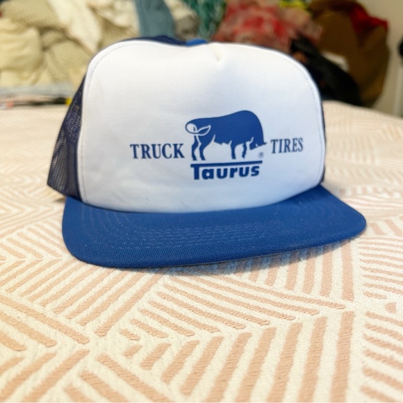 Vintage 80s Taurus Trucker Hat - Picture 2 of 5